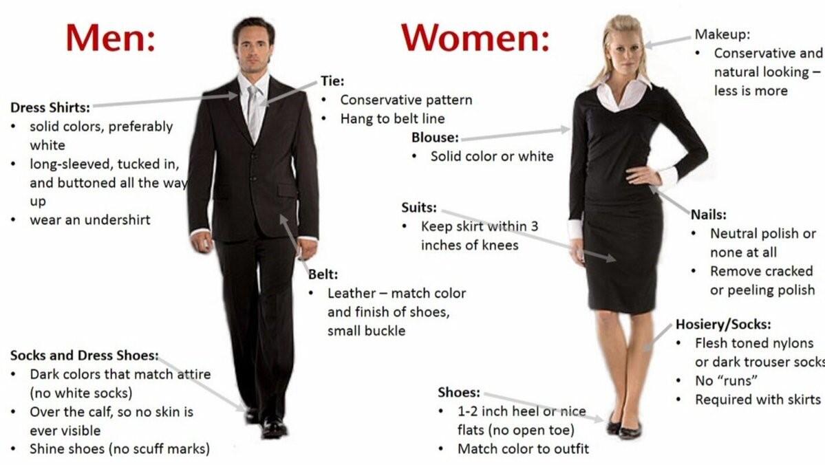 Image formal uniform days example for men and women